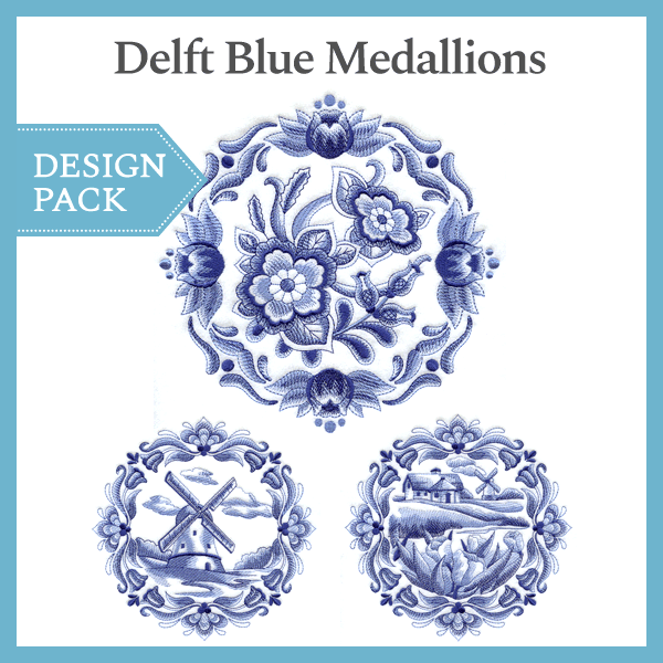 A Delft Blue Medallions Design Pack