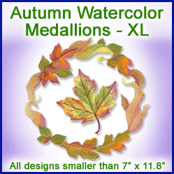 A Autumn Watercolor Medallions Design Pack