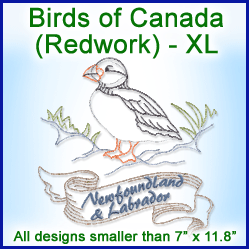 A Birds of Canada (Redwork) Design Pack