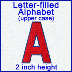 A Letter-Filled Letter Alphabet Design Pack