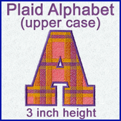 A Sheer Plaid Alphabet Design Pack
