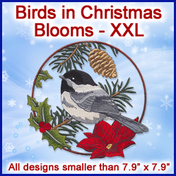A Birds in Christmas Blooms Design Pack