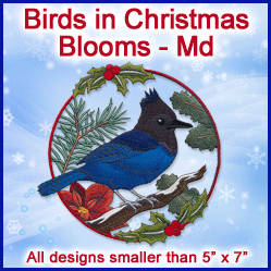 A Birds in Christmas Blooms Design Pack