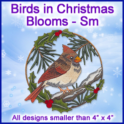 A Birds in Christmas Blooms Design Pack