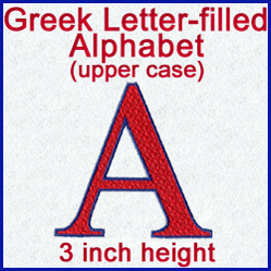 A Greek Letter-Filled Letter Alphabet Design Pack