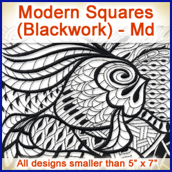 A Modern Blackwork Squares Design Pack