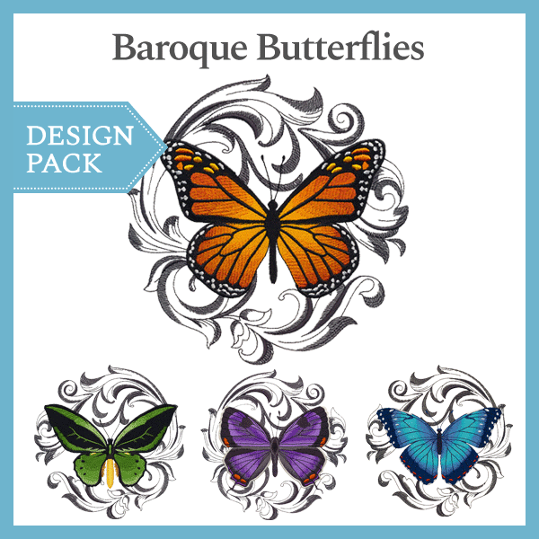 A Baroque Butterflies Design Pack