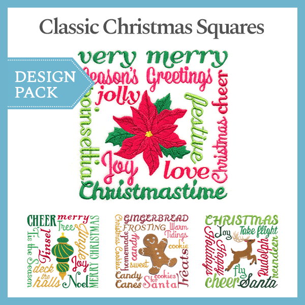A Classic Christmas Squares Design Pack