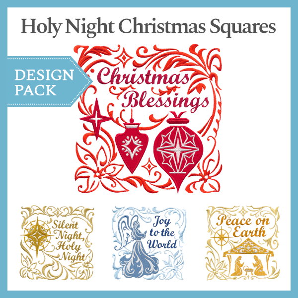 A Holy Night Christmas Squares Design Pack