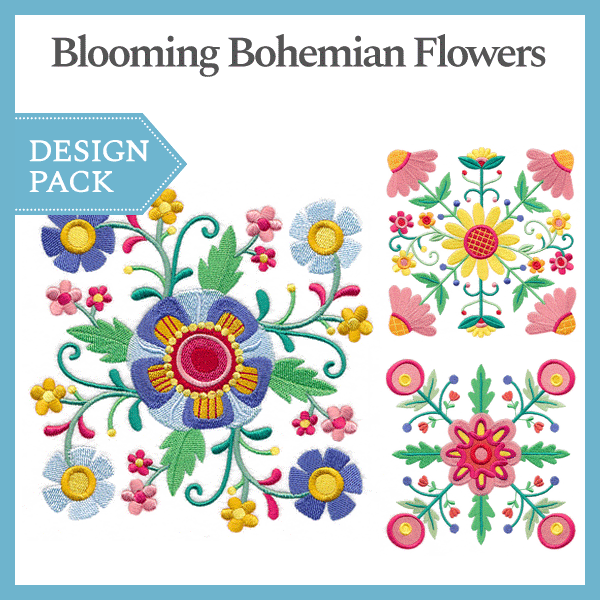 A Blooming Bohemian Flowers Design Pack