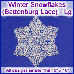 A Winter Snowflakes (Battenburg Lace) Design Pack