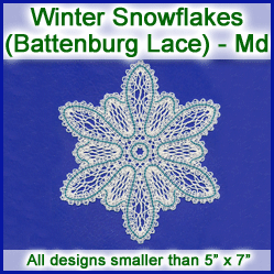 A Winter Snowflakes (Battenburg Lace) Design Pack