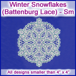 A Winter Snowflakes (Battenburg Lace) Design Pack