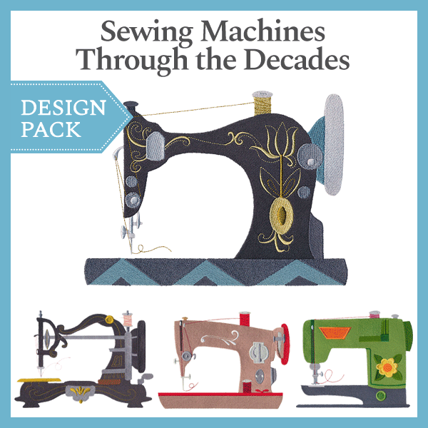 A Sewing Machines Through the Decades Design Pack
