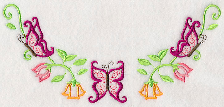 Bold Butterflies Neckline (V-Neck) (Split)