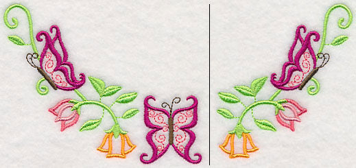 Bold Butterflies Neckline (V-Neck) (Split)