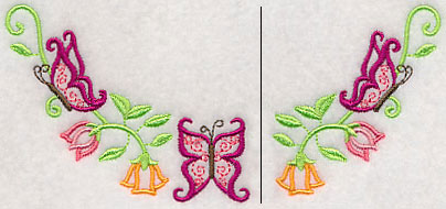 Bold Butterflies Neckline (V-Neck) (Split)