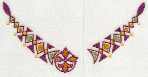 Celtic Diamonds Neckline (V-Neck) (Split)