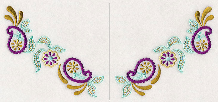 Daisy Paisley Neckline (V-Neck) (Split)