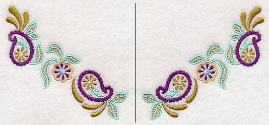 Daisy Paisley Neckline (V-Neck) (Split)