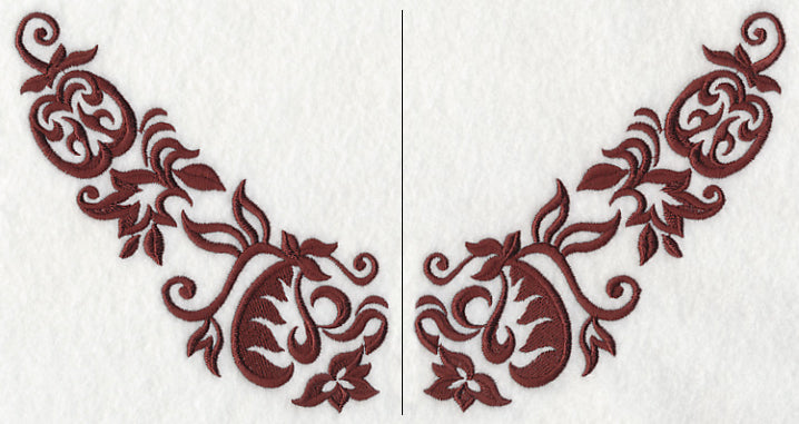 Damask Pumpkins Neckline (V-Neck) (Split)