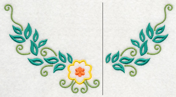 Floral Fashion Neckline (V-Neck) (Split)