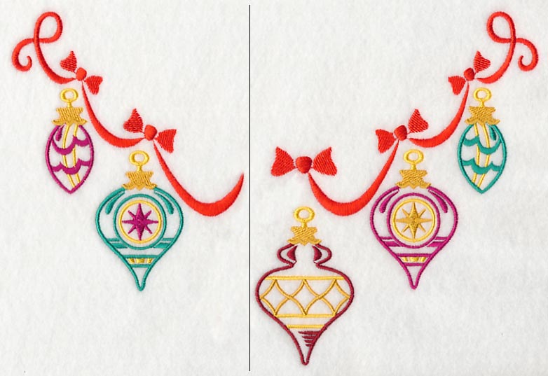 Ornament Neckline (V-Neck) (Split)