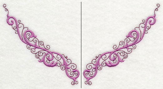 Ornate Swirls Neckline (V-Neck) (Split)