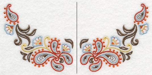 Swirling Paisley Neckline (Crewneck) (Split)