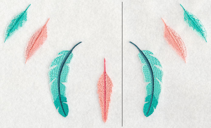 Feather Neckline (V-Neck) (Split)