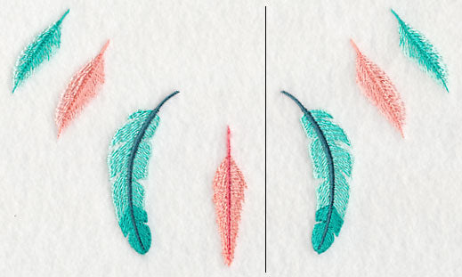 Feather Neckline (V-Neck) (Split)