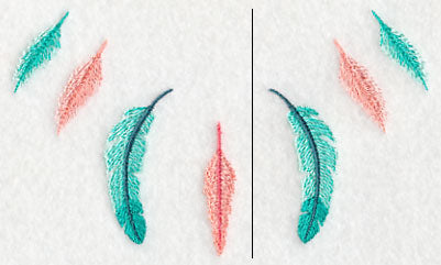 Feather Neckline (V-Neck) (Split)