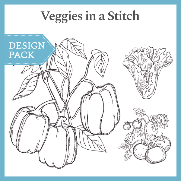 A Veggies in a Stitch Design Pack