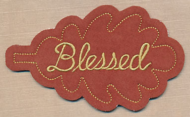 Blessed Leaf Tag (In-the-Hoop)