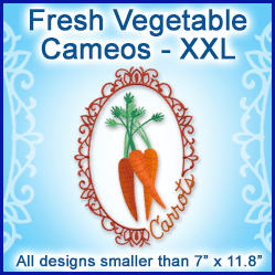 A Fresh Vegetable Cameos Design Pack