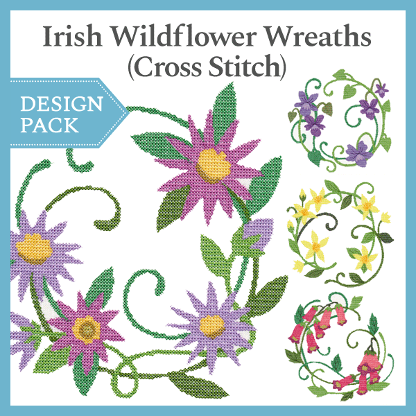 A Irish Wildflower Wreaths (Cross Stitch) Design Pack
