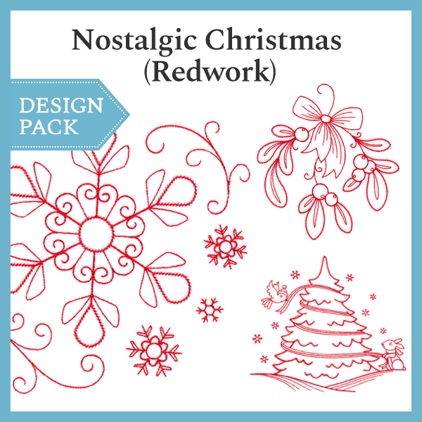 A Nostalgic Christmas (Redwork) Design Pack