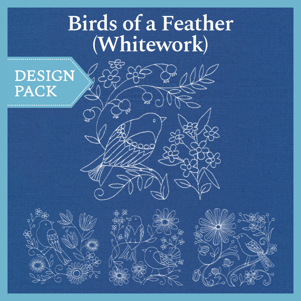 A Birds of a Feather (Whitework) Design Pack
