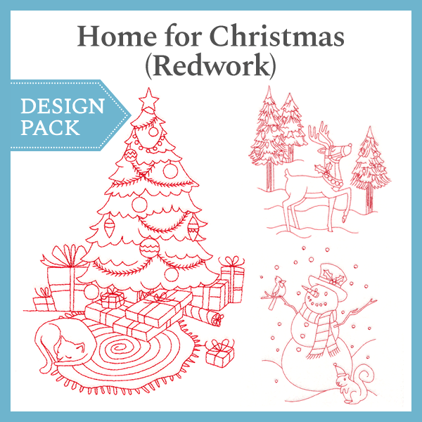 A Home for Christmas (Redwork) Design Pack