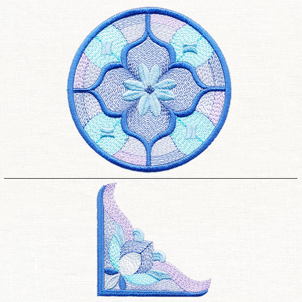 Victorian Stained Glass Pillow Pair