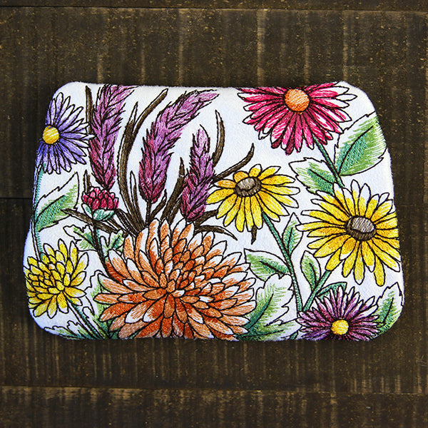 Wildflower Lined Zipper Pouch (In-the-Hoop)