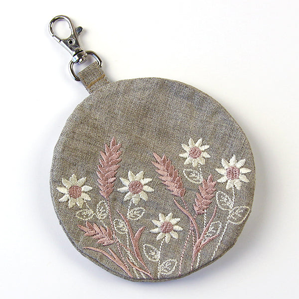 Delicate Wildflower Lined Coin Purse (In-the-Hoop)