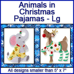 A Animals in Christmas Pajamas Design Pack
