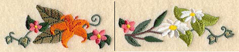 Lily with Flowers Border