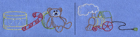 Christmas Morning Toys Border (Vintage)