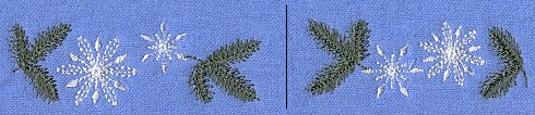 Pine Cones and Snowflakes Border (Vintage)