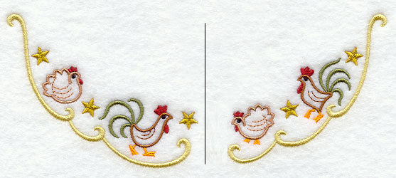 Hens and Roosters Neckline (Crewneck)