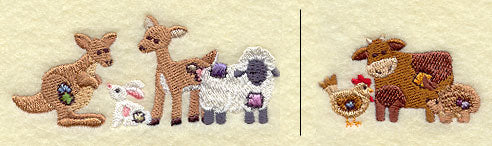 Primitive Patchwork Animal Border
