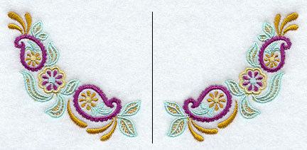 Daisy Paisley Neckline (Crewneck) (Split)