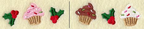 Christmas Cupcake Border